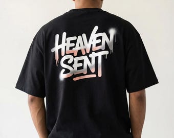 Heaven Sent Graffiti Tee | Black Streetwear Tee