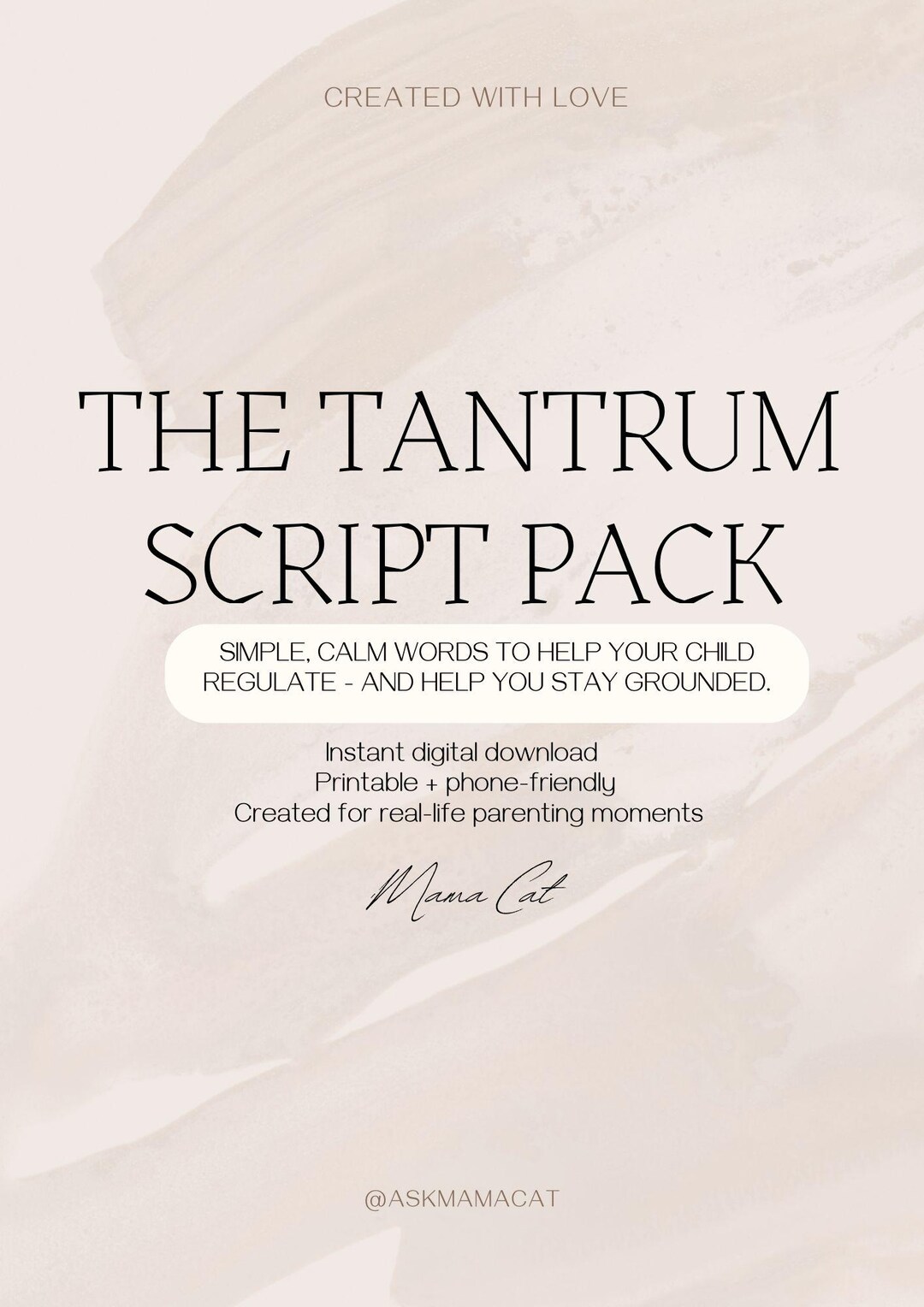 Tantrum Script Pack for Toddlers | Calm Parenting Phrases for Big ...