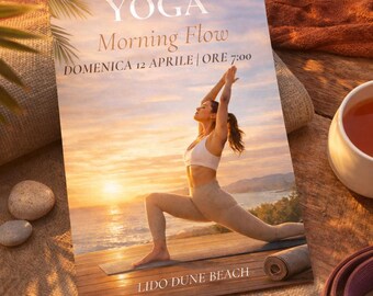 Yoga Event Invitation · Morning Flow Template · Sunrise Beach Yoga Invite