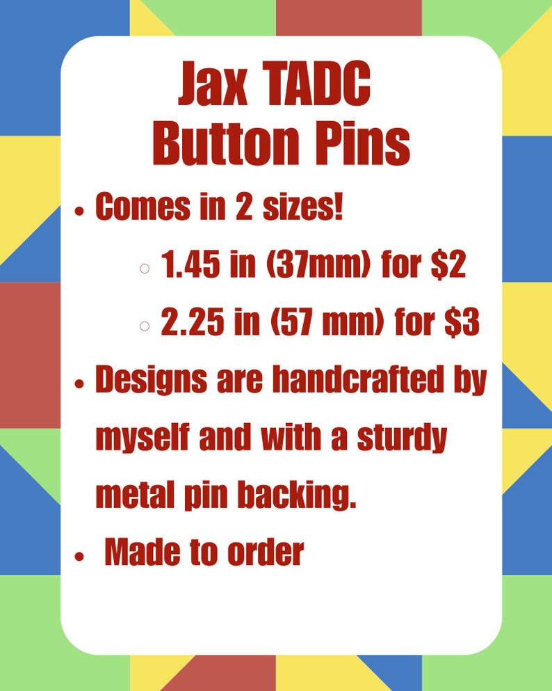 Jax TADC Button Pin image 2