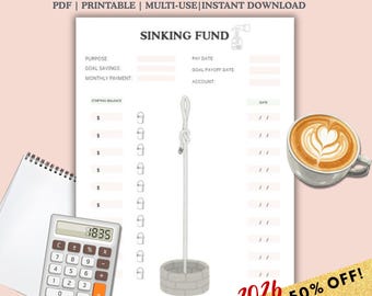 Printable Planer - Spar-Tracker, Haushaltsbuch (PDF Download)