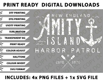 Isla Amity - Paquete de imágenes PNG de la Patrulla del Puerto de Tiburones, archivos SVG, descargas digitales