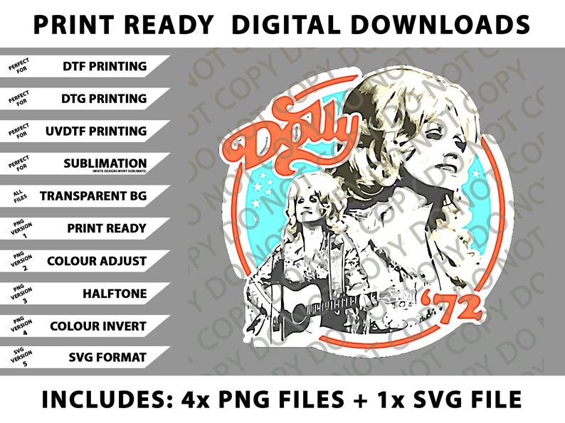 Dolly In Script Anniversary Gift Dolly 80s Big Hair Gifts for Music Fan Png Bundle, SVG ...