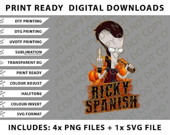 Ricky Spanische Png-Bundle, SVG-Dateien, digitale Downloads