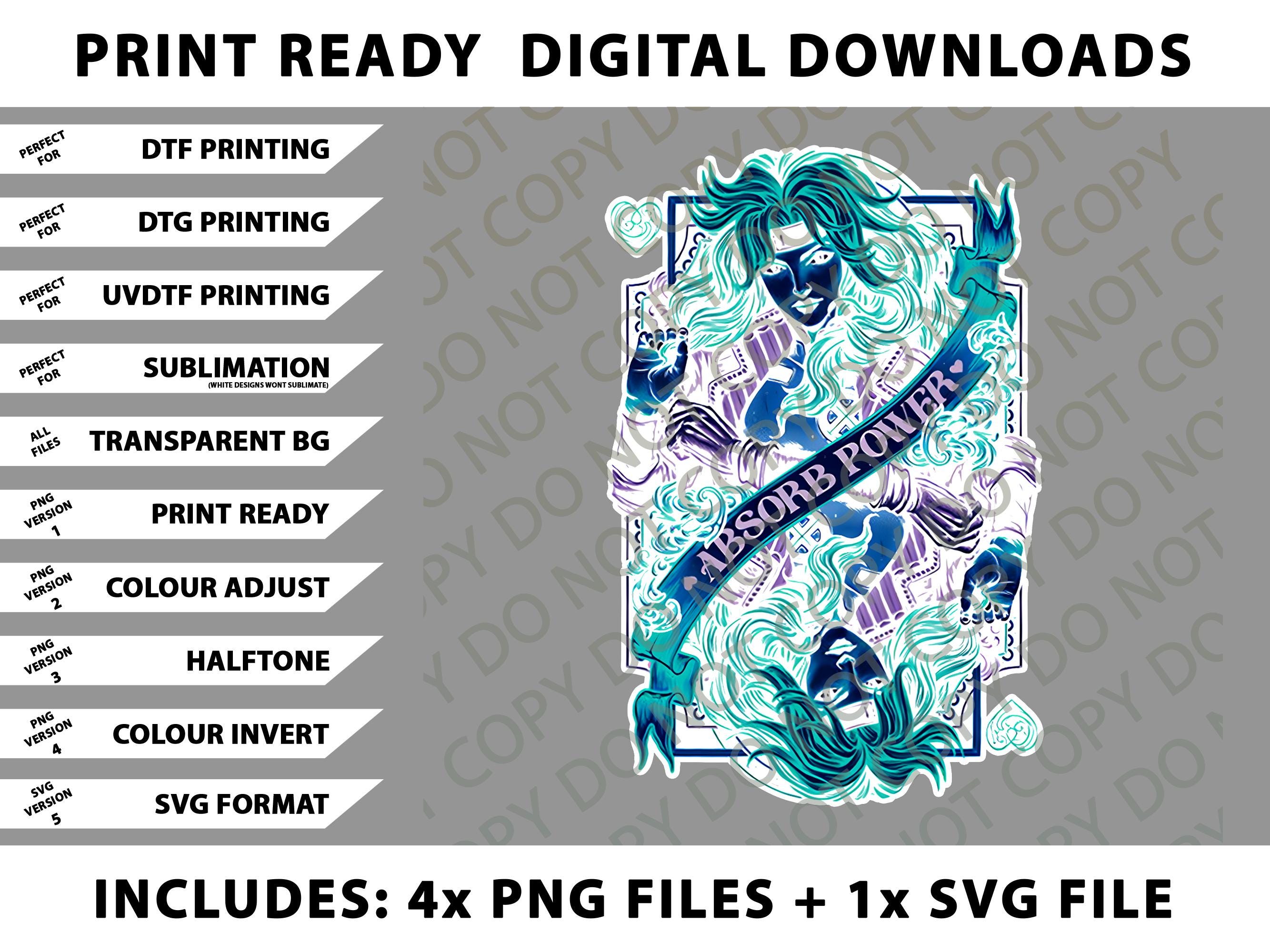 Absorb Power Tarot Card, Comic Png Bundle, SVG Files, Digital Downloads ...