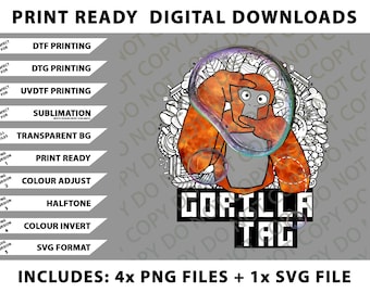 gorilla tag meme vr game, gorilla tag merch boys Png Bundle, SVG Files, Digital Downloads