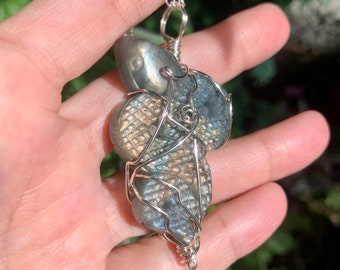 Labradorite Snake Transformation  Necklace!