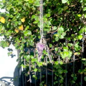 Amethyst Pendulum Clarity Necklace image 4