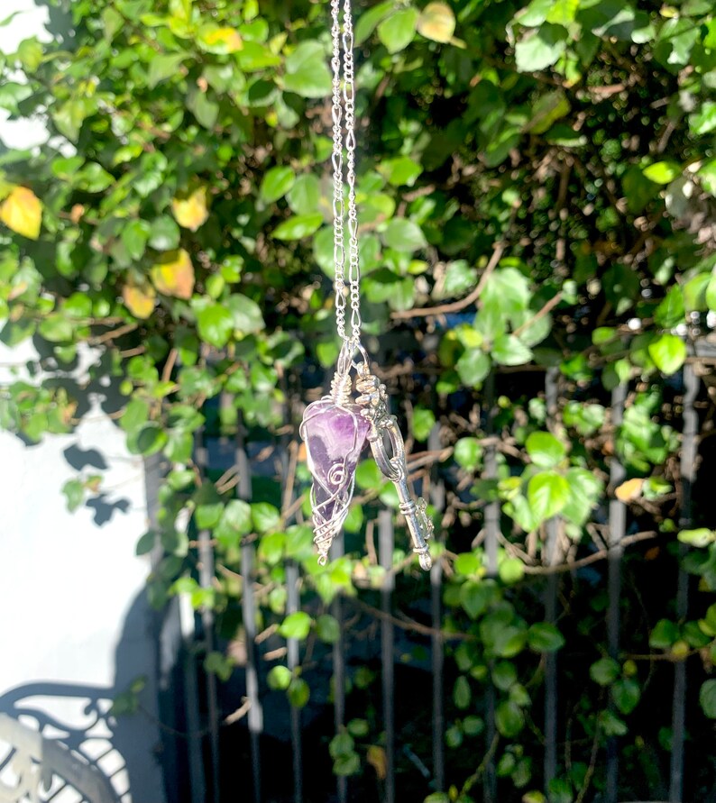 Amethyst Pendulum Clarity Necklace image 4