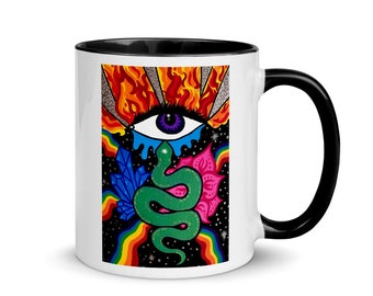 Cosmic Rainbow Snake 11 oz Mug