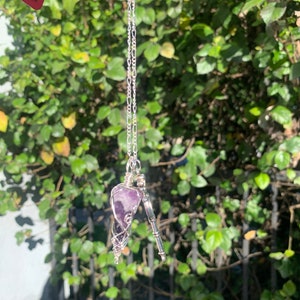 Amethyst Pendulum Clarity Necklace image 3