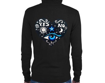 NEW Ouija Evil Eye Lightweight Unisex zip hoodie