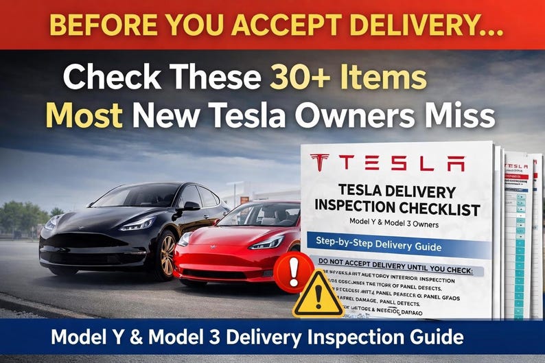 Tesla Model Check List.pdf Tesla Delivery Day Inspection Checklist – Don’t Accept Your Model Y/3 ...