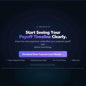 Extra Payment Loan Planner | Fixed-Rate Payoff Calculator (HTML Tool) image 10