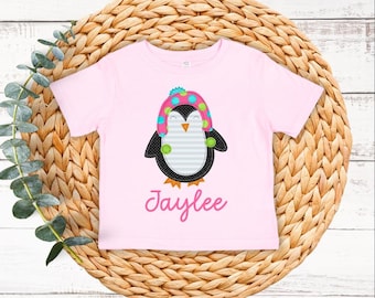 Kids personalized penguin DTF Transfer - penguin - winter transfer - Direct to film transfer - Ready to press - Custom transfers - DTF Print