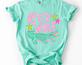 After While Crocodile - DTF Transfer - Crocodile - Summer Transfer - Direct to Film - Dakota Parks