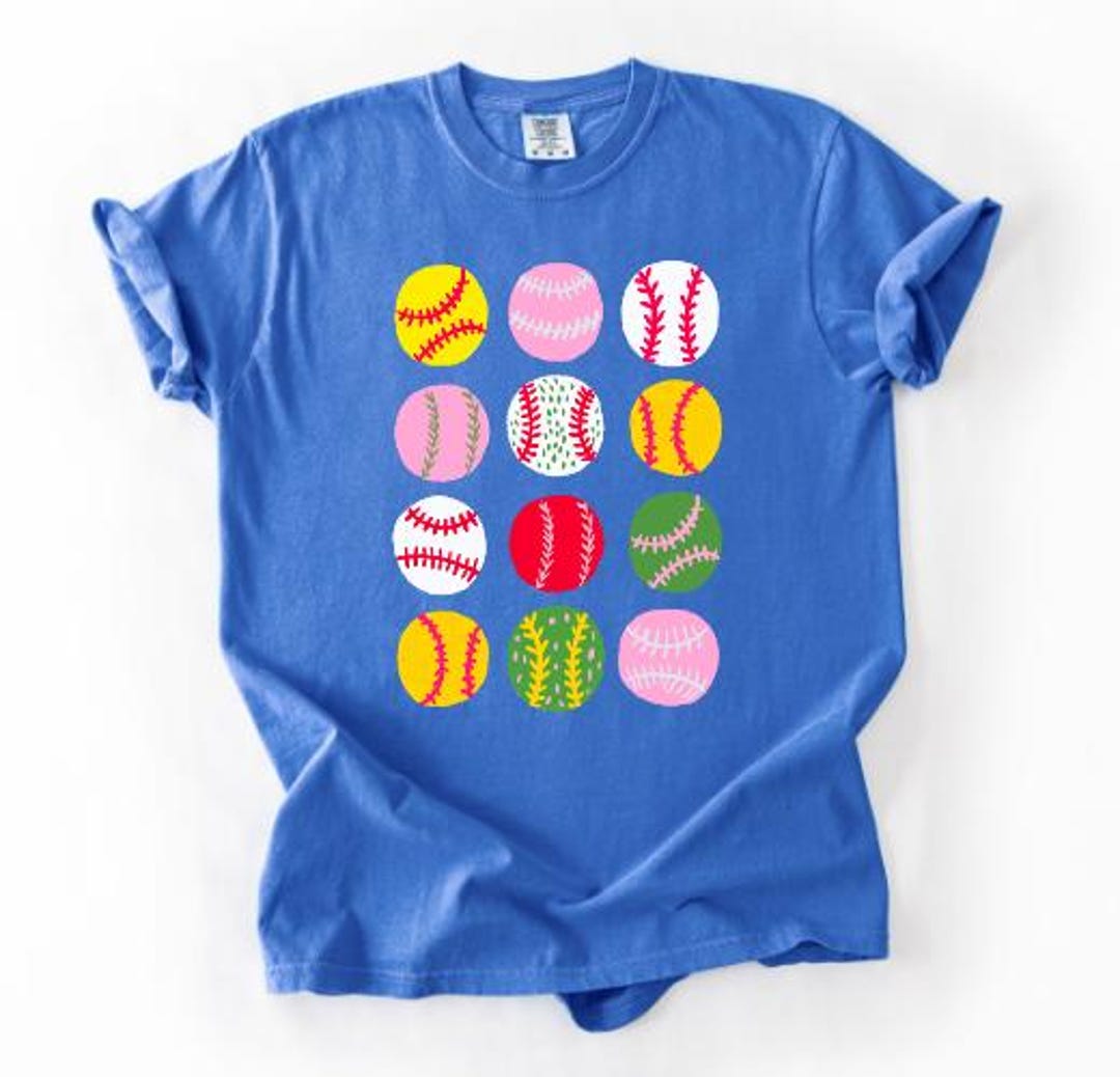 Spring Baseball Designs Baseball Season - Colorful Printed Baseballs - Softball - Baseball Game ...