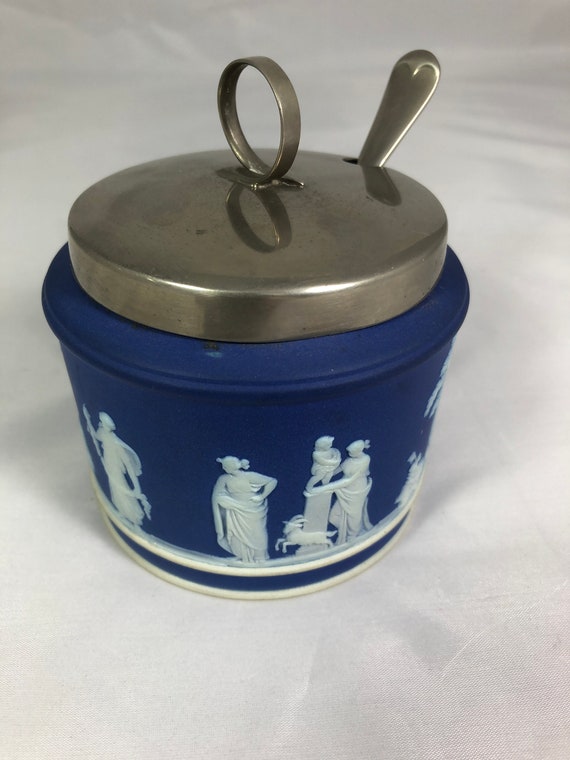Wedgwood Jasperware Antique Covered Stoneware Jam Jar Etruria Etsy