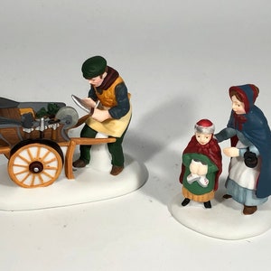 Dept. 56 - Christmas - Heritage Village -Knife Grinder (Set of 2) - Retired 1996