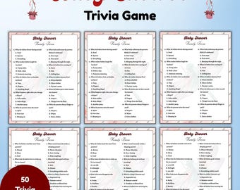 Baby Shower Trivia Game | Baby Shower Game | Printable Baby Trivia | Baby Shower Activity | Digital Download