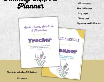 Angst Support Planer | Ruhe und Regulationsarbeitsbuch | Planer für psychische Gesundheit | Angst Relief Journal | Digitaler Download