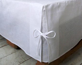 Saia de cama em linho. Saia para cama. Colcha de linho. 100% linho. Natural. Ecológica. Todas as cores. Todos os tamanhos.