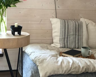 Linen Sofa Cover: Softened, Natural, Eco, Custom Size