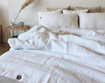 Capa de edredom de linho. Fecho com botões. 100% linho. Natural. Queen. King. Cama de bebê. Ecológica. Todas as cores. Todos os tamanhos.