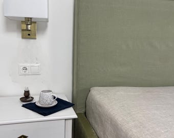 Linnen hoes hoofdeinde, hoes aangepast formaat. 100% linnen. Natuurlijk. Ecologisch.