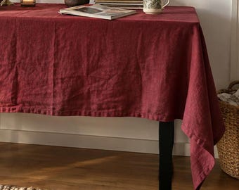 Mantel de lino extra ancho. Mantel de lino natural. Mantel rectangular. Mantel ovalado. Mantel a medida.