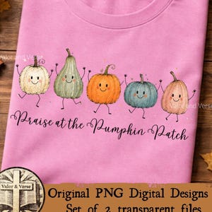 Louange à la citrouille patch PNG, bébé chrétien, tout-petit, enfants PNG Designs pour l'impression de t-shirts, onsies, mignon fantaisiste (téléchargement numérique)