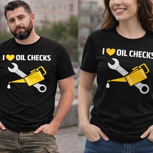 Mechanic Shirt Design PNG, I Love Oil Checks Garage Joke, Car Repair Humor, Digital Download