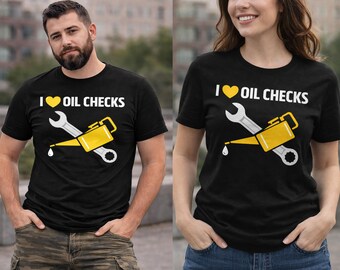 Mechanic Shirt Design PNG, I Love Oil Checks Garage Joke, Car Repair Humor, Digital Download