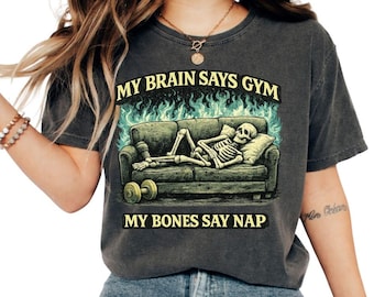 Skeleton Couch PNG, Funny Gym Meme, Workout Humor (Digital Download)