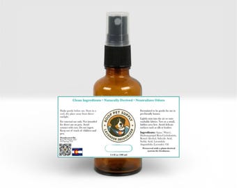 Spray deodorante multiuso Boop Lavender — Neutralizzatore di odori per animali domestici di origine naturale, 3,4 fl oz e 8 fl oz