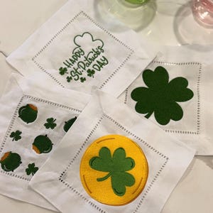 St Patrick's Day Themed Cocktail Napkins Set of Four