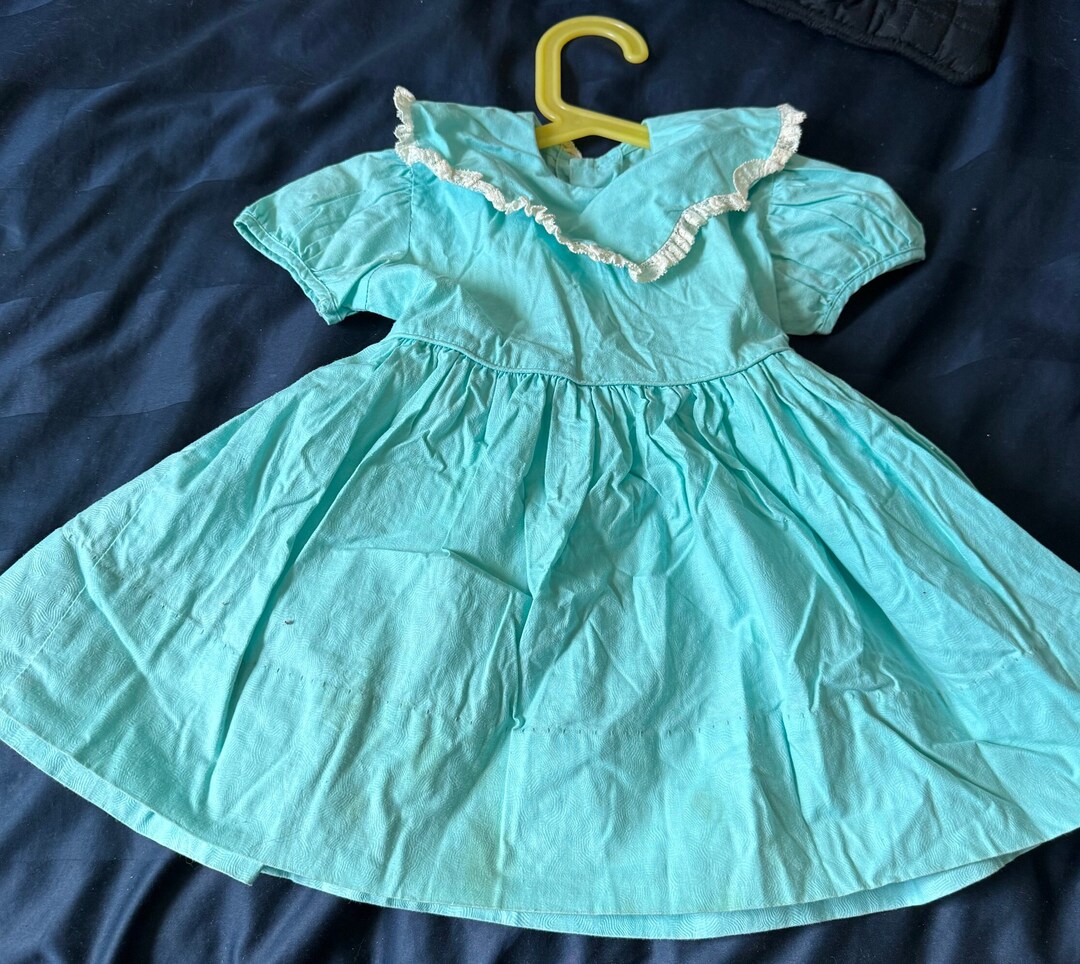 Vintage Cotton Baby Blue Dress