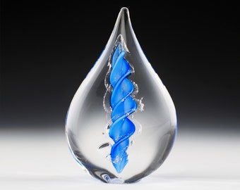 Mini Flame Memorial, blown glass with ashes (For Pets Only)