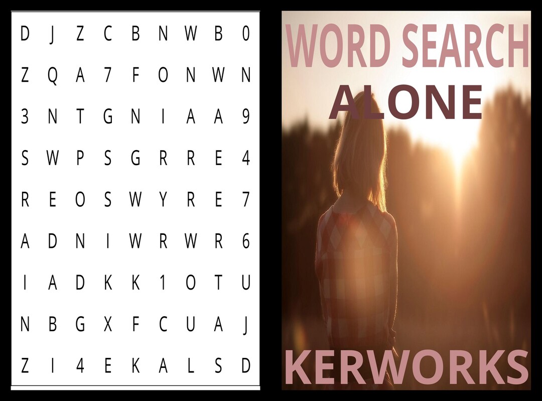 ALONE Word Search Printable Puzzle Book | Printable PDF Download - Etsy