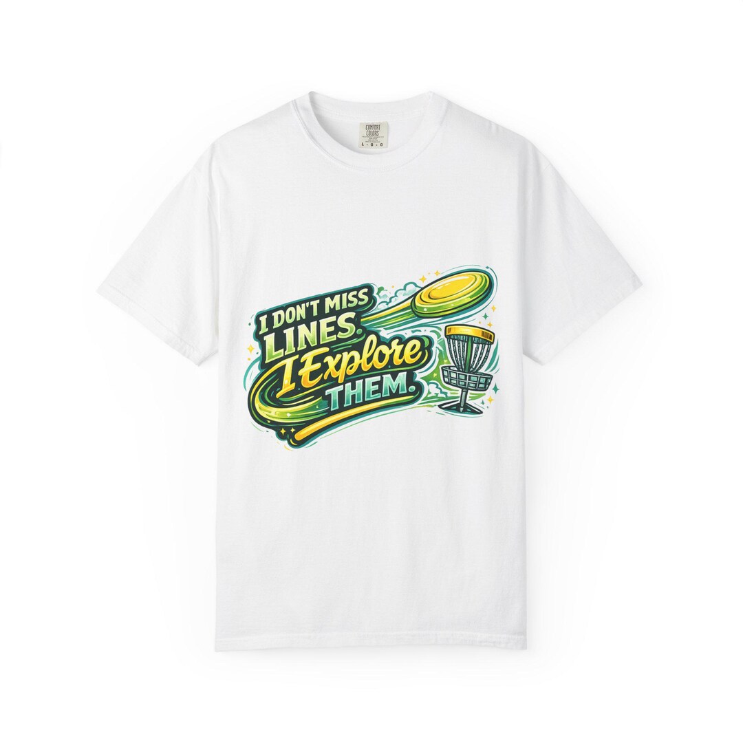 Explore Lines Disc Golf T-shirt | Hand-lettered Graphic Tee - Etsy