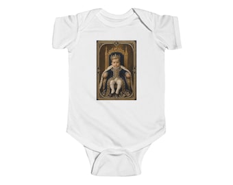 Royal Baby Portrait Infant Bodysuit | Vintage Throne Painting