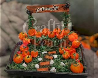 Handmade Whimsical pumpkin patch-FREE SHIPPING