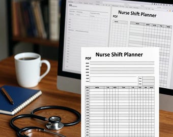 Burnout Buster: Sjuksköterskeskiftplanerare 2025 Digital PDF-paket | Direkt | AI av RNShift Digital