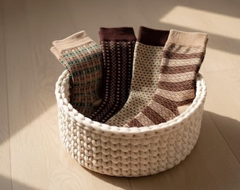 Calcetines de algodón para hombre / Estilo deportivo retro informal / Suaves y transpirables hasta media pantorrilla / Para toda la temporada / Resistentes a olores / Regalo para él