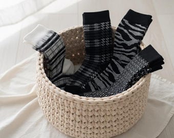 Calcetines de algodón grueso para hombre, hasta la pantorrilla, que absorben la humedad.