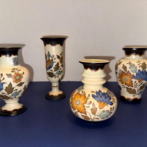 Flora Keramiek Gouda Plateel Holland Handwerk Vases