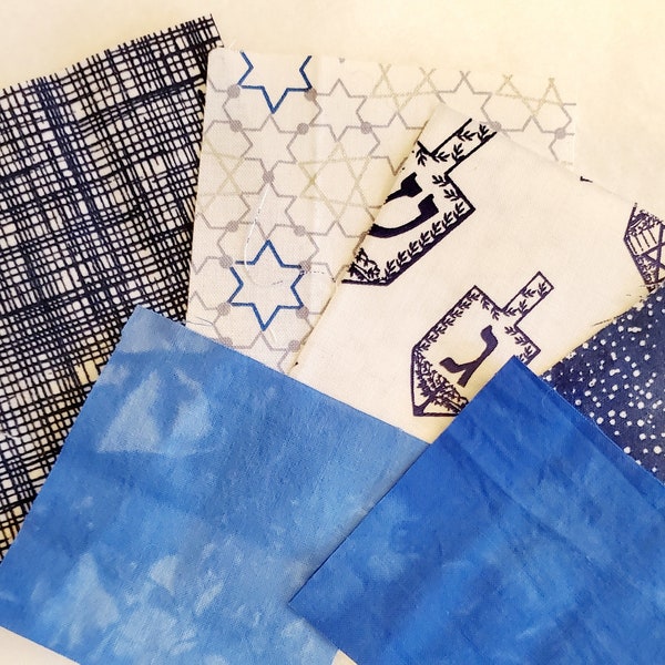 Hanukkah Slow Stitch Scrap Kit w/Bamboo Yarn