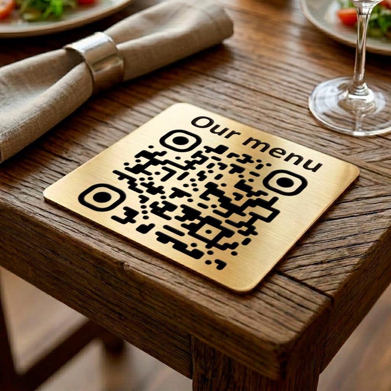 Qr Code Metallic Stand - Etsy