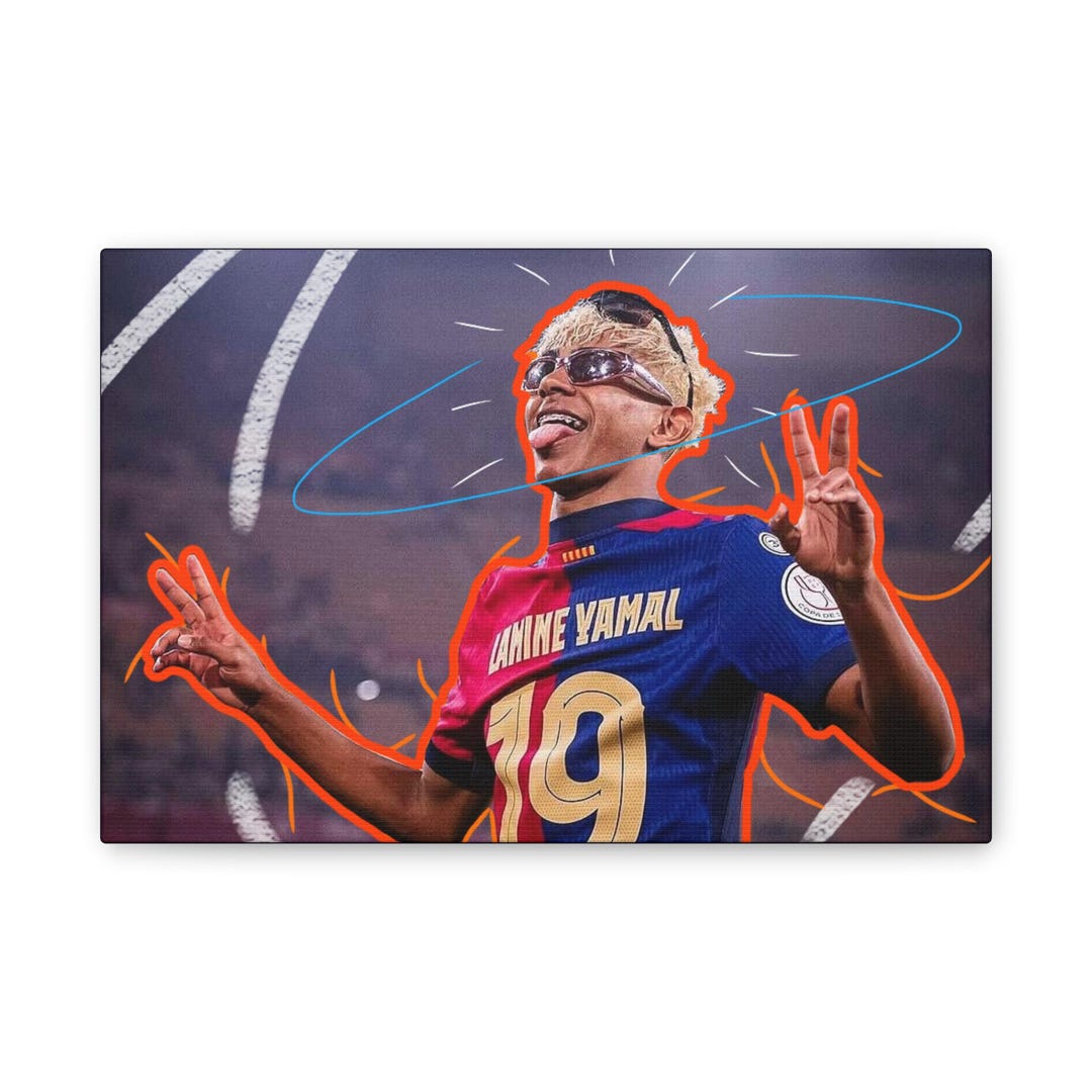 Yamal Rasmlar Lamine Yamal Soccer/football Player Stretched Canvas - Etsy