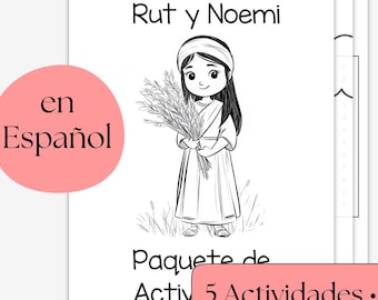 Rut y Noemí Paquete de Actividades Bíblicas para Niños / Escuela Dominical / Manualidades Cristianas Imprimibles